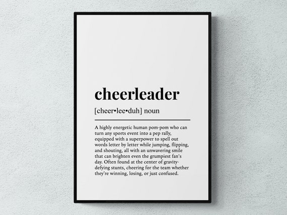 Cheerleader Funny Definition Typography Art Print