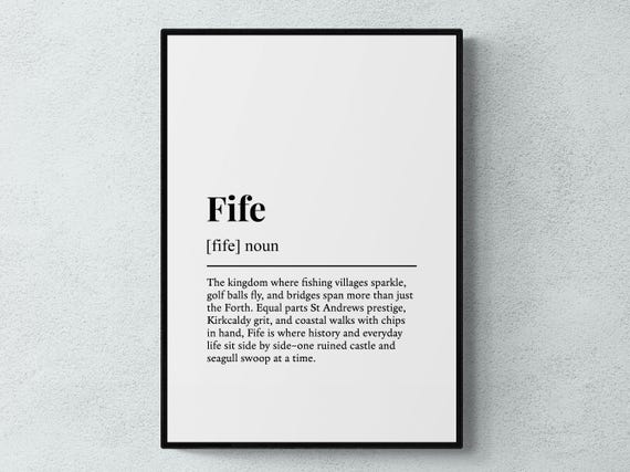 Fife Funny Definition Scotland Travel Poster