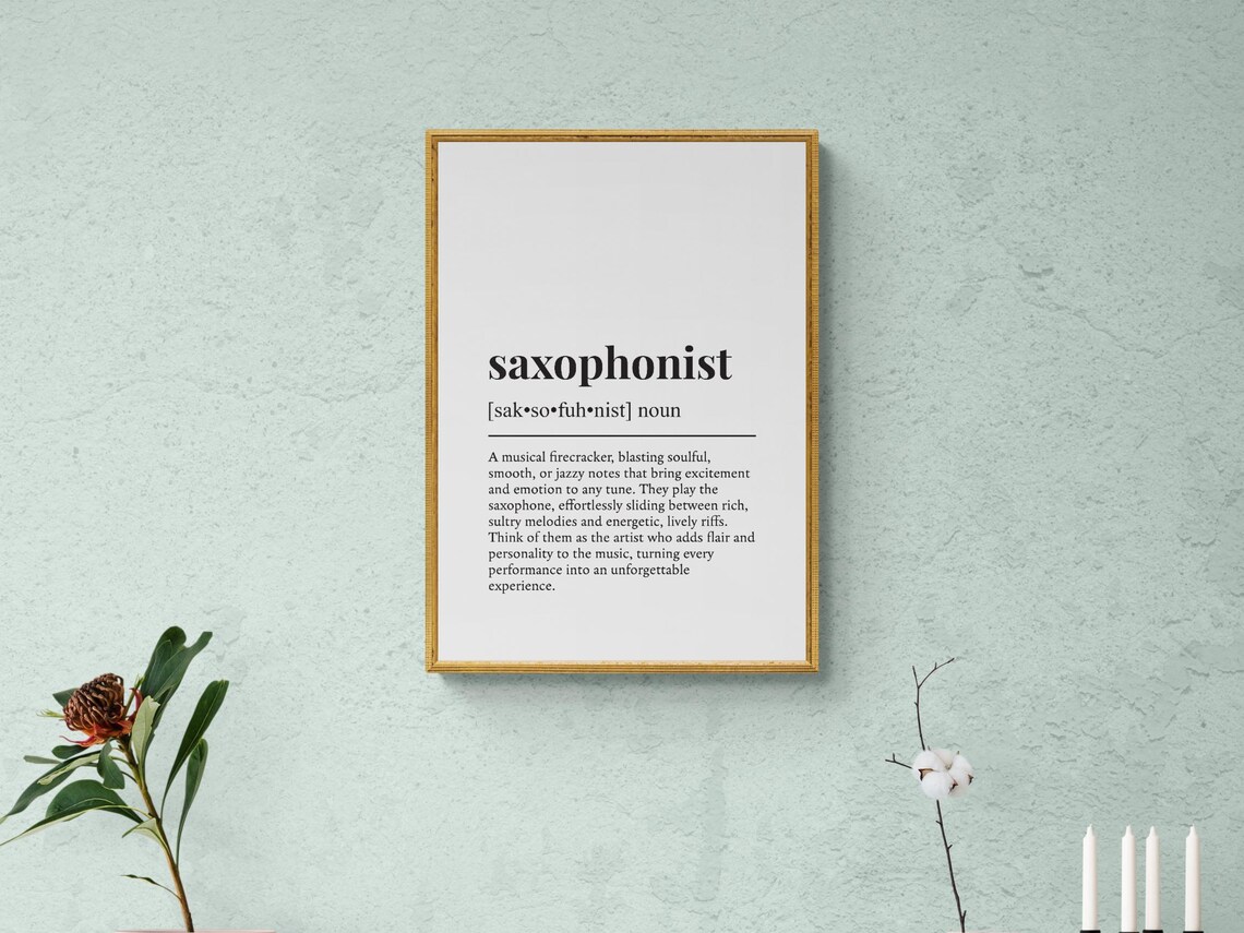 Saxophonist Funny Definition Poster Print, Hobby Gift - Image 2
