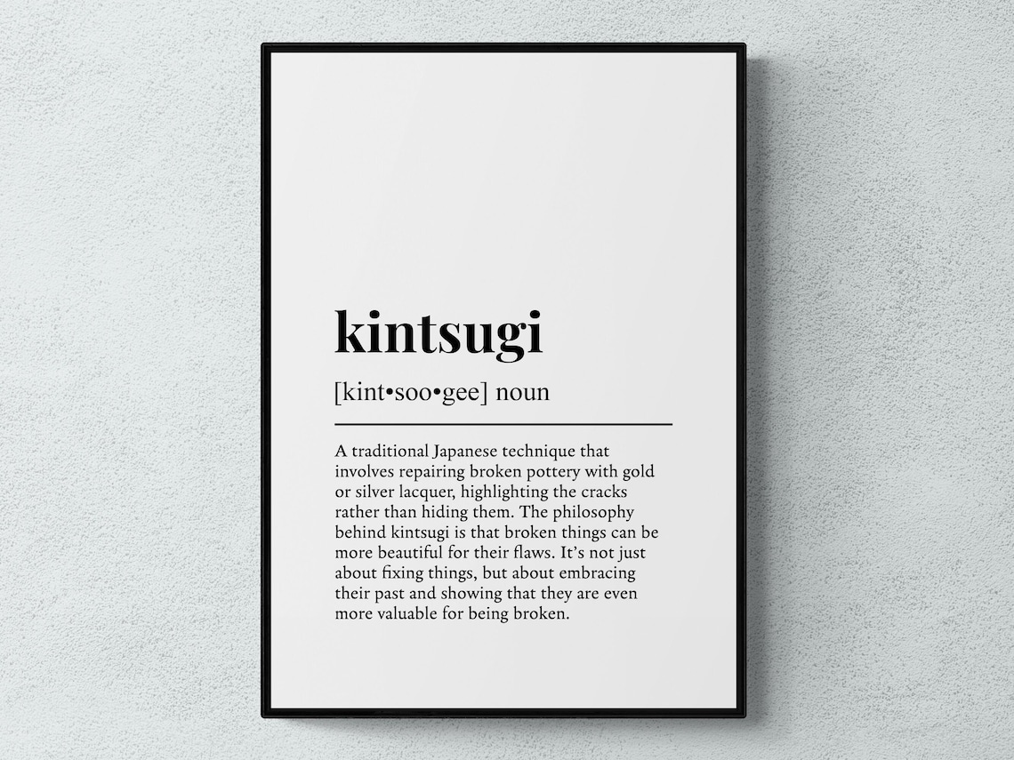 Kintsugi Definition Japanese Gift Art Print