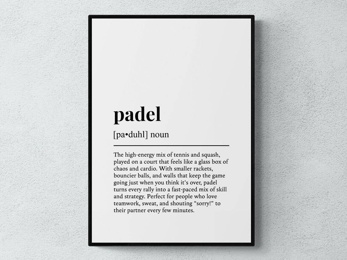 Padel Funny Definition Sport Gift Art Print