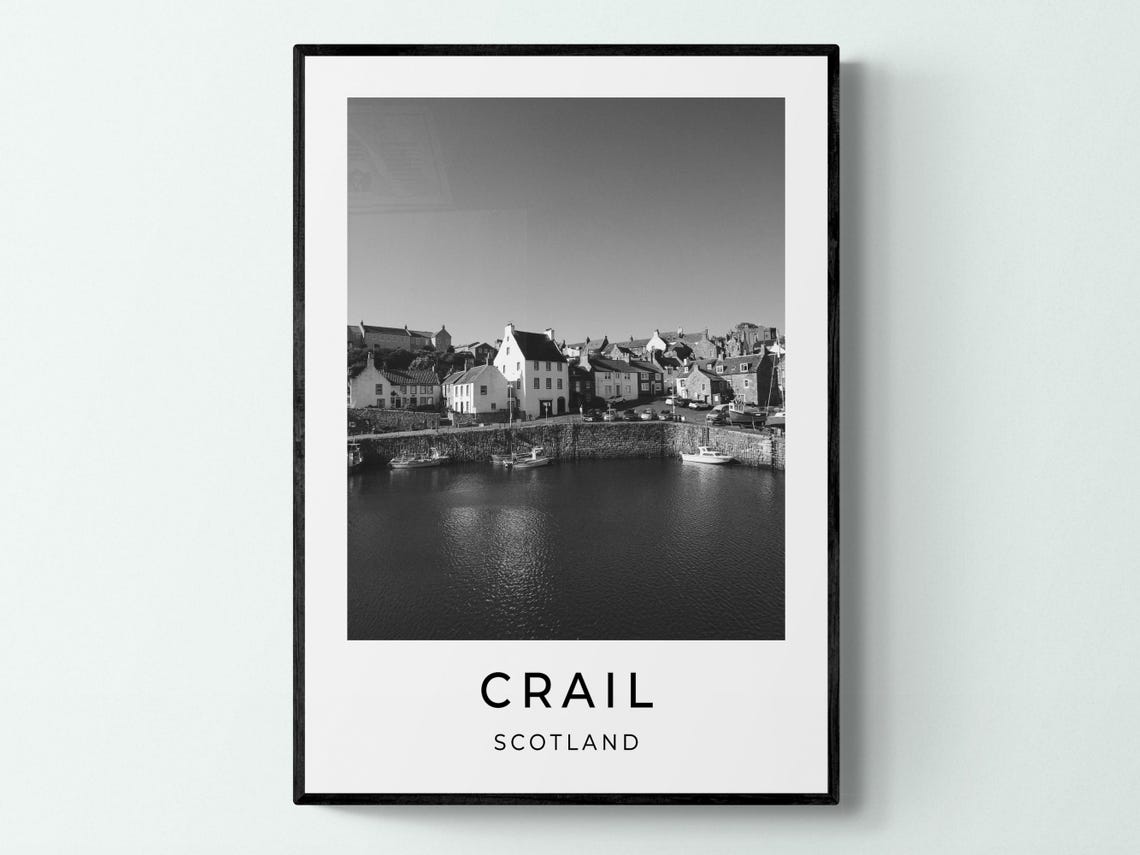 Crail Scotland Fishing Harbor Boats Old Town Waterfront View Poster