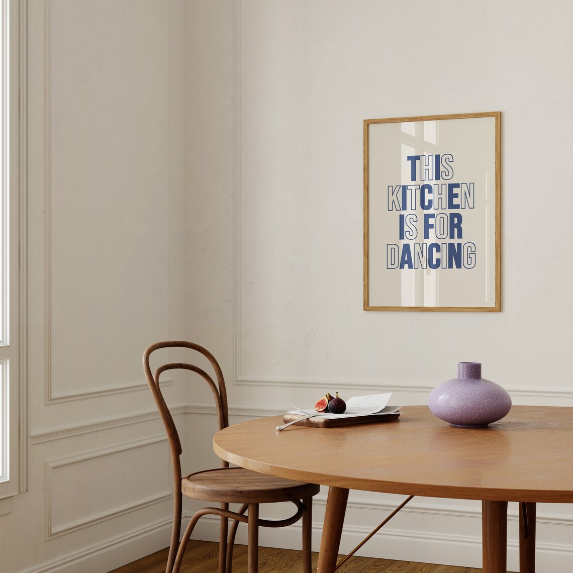 Aesthetic Kitchen Decor Blue Retro Typography Print Cute Dancing Poster Trendy Kitchen Wall Art Funny Kitchen Print 1 Print - Image 2