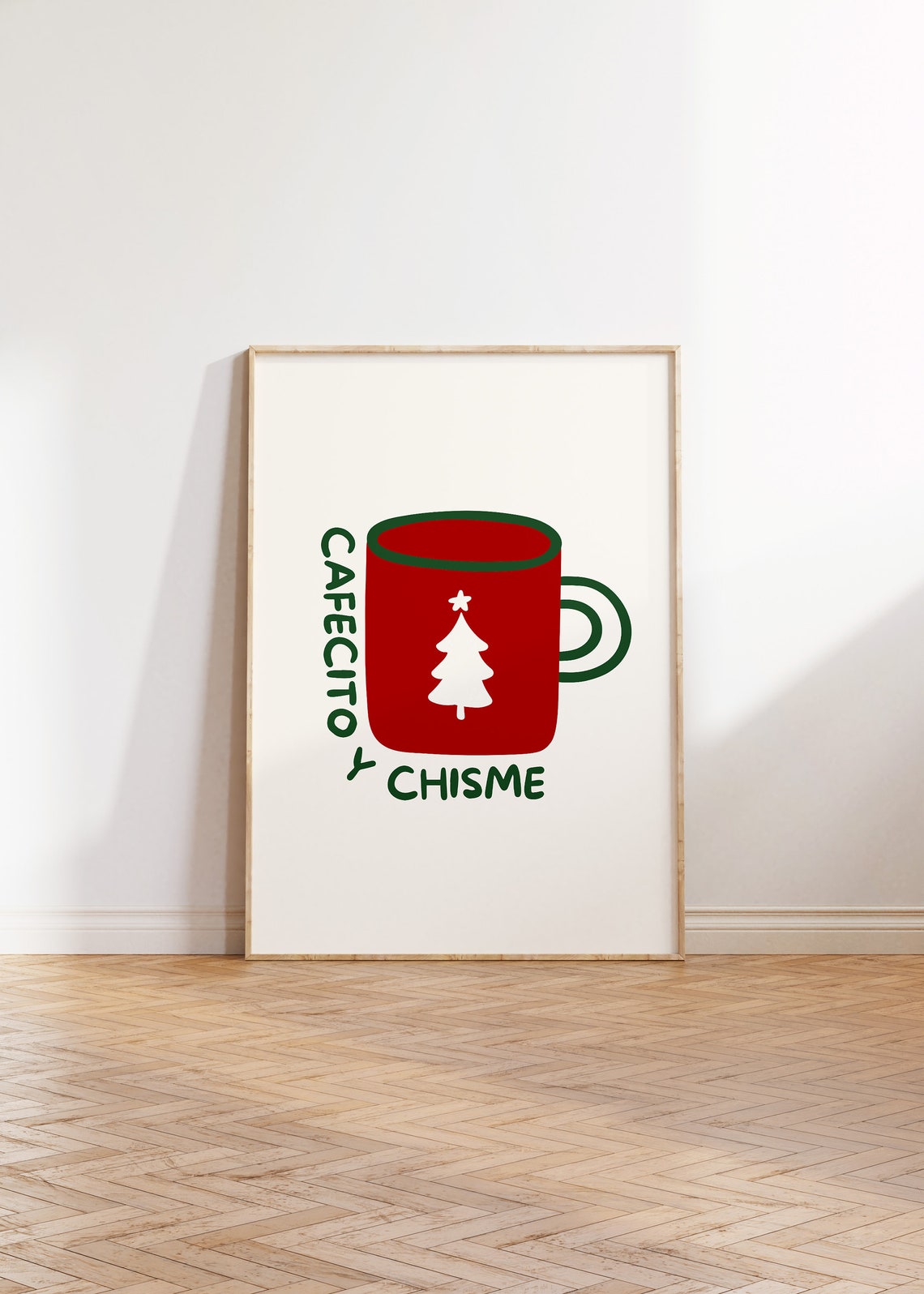 Cafecito Y Chisme Spanish Christmas Coffee Mug Holiday Kitchen Poster - Image 2