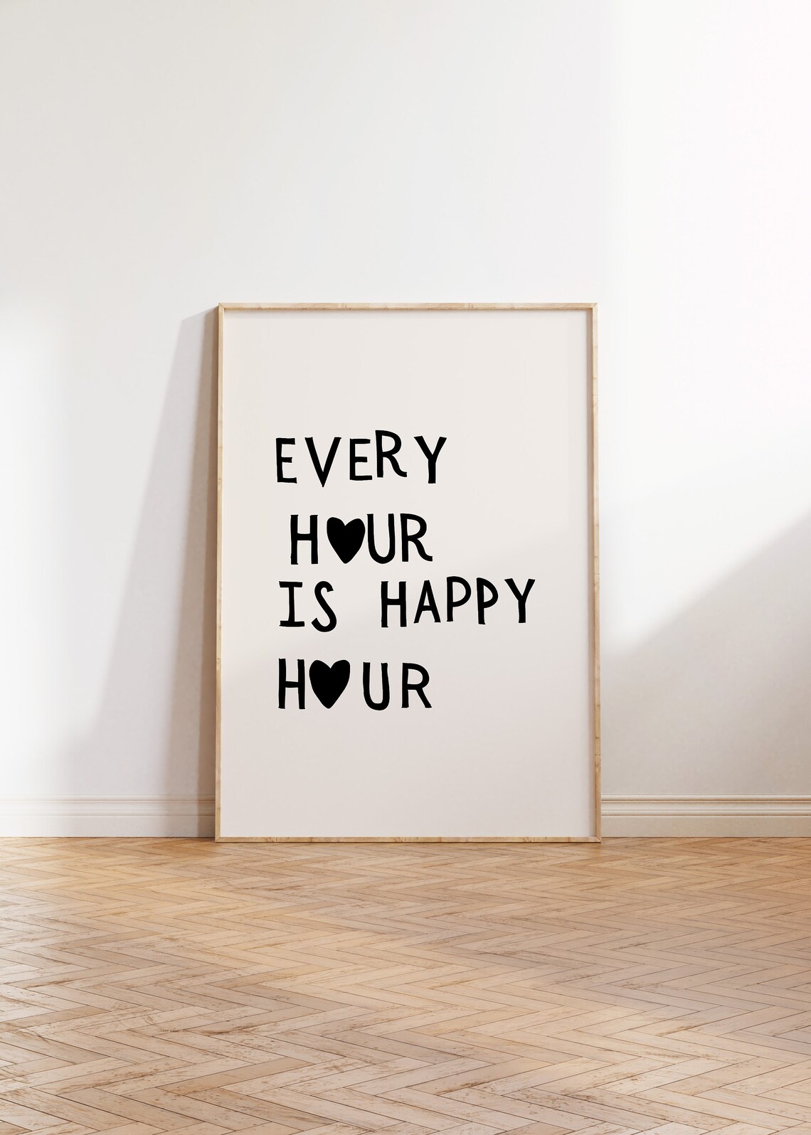 Happy Hour Print, Minimalist Bar Cart Art - Image 4