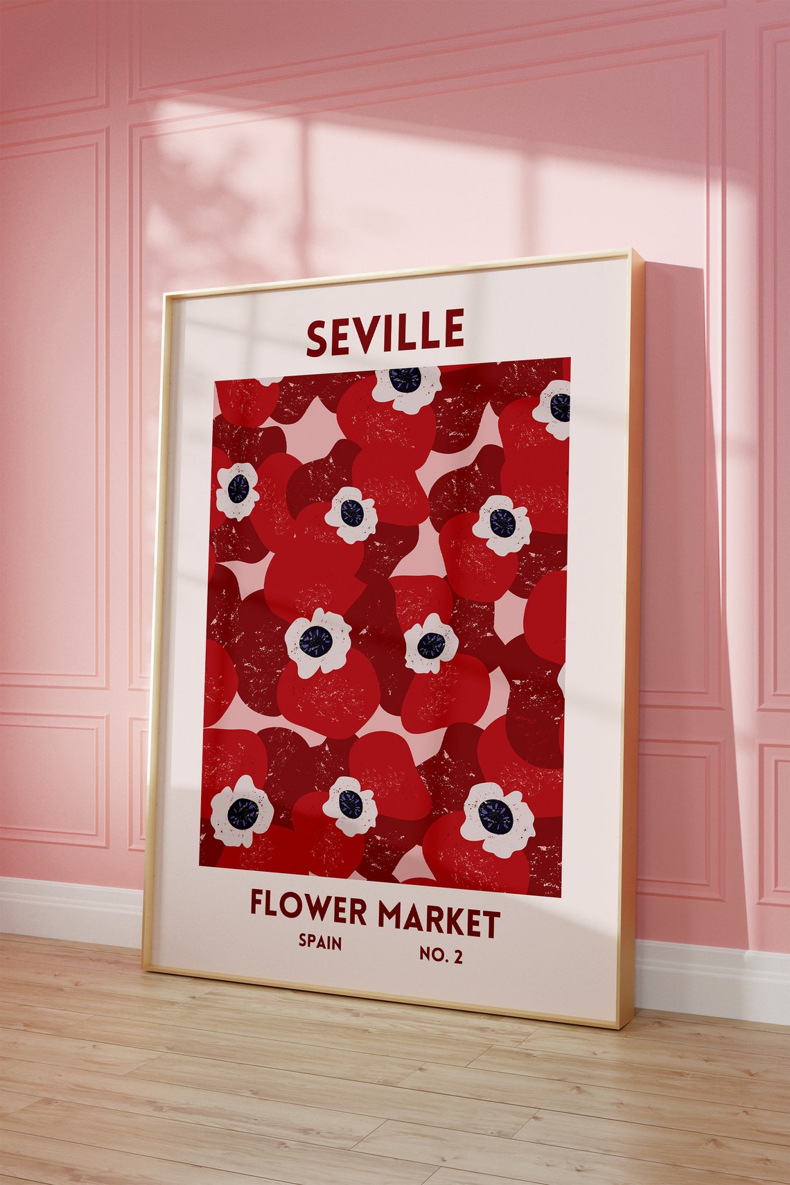Seville Flower Market Print Seville Spain Poster Sevilla Wall Art Spanish Flower Market Poster Cute Seville Decor 1 Print - Image 2