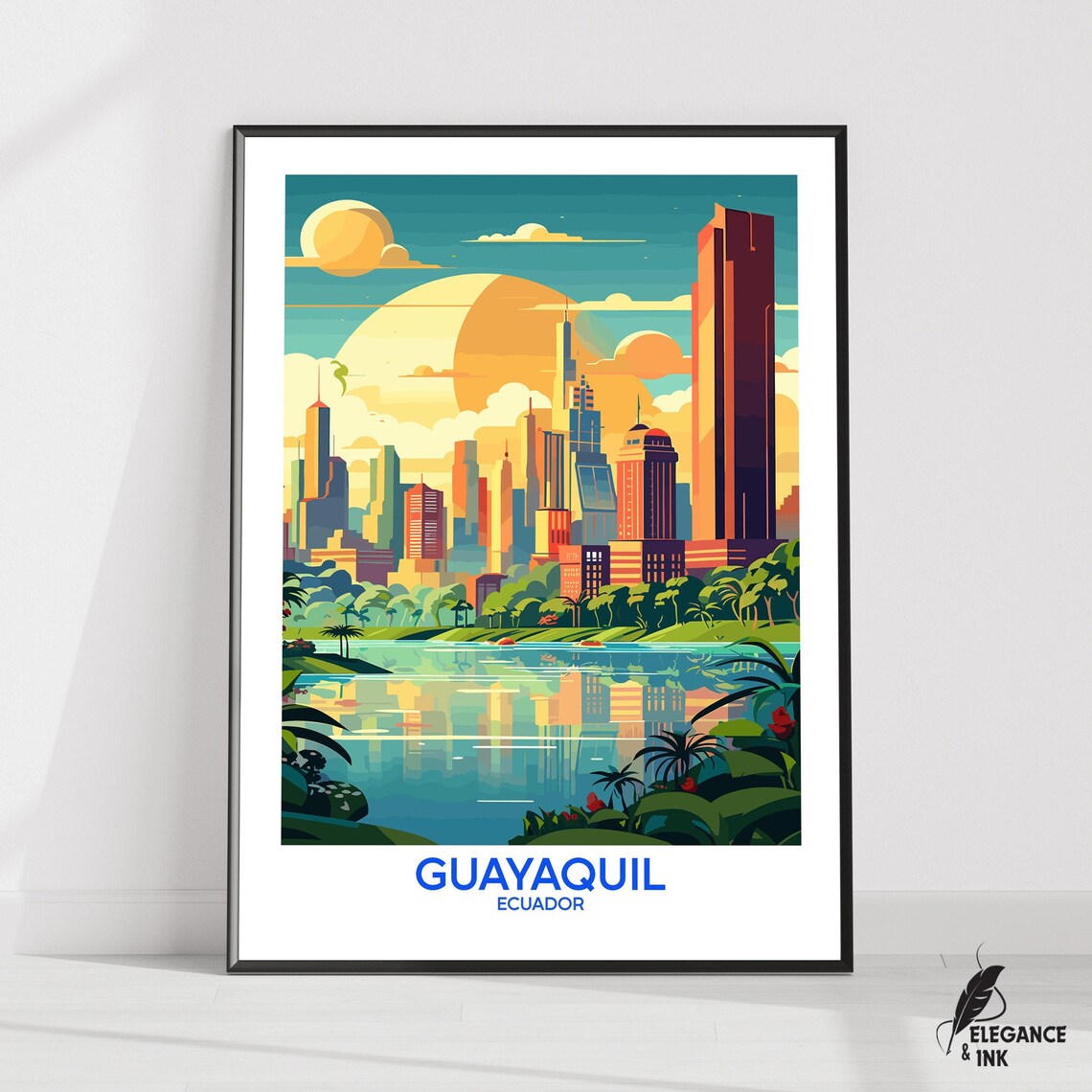 Guayaquil Posterguayaquil Travel Printguayaquil Wall Artguayaquil Decorguayaquil City Artgift Ideahousewarming Gift