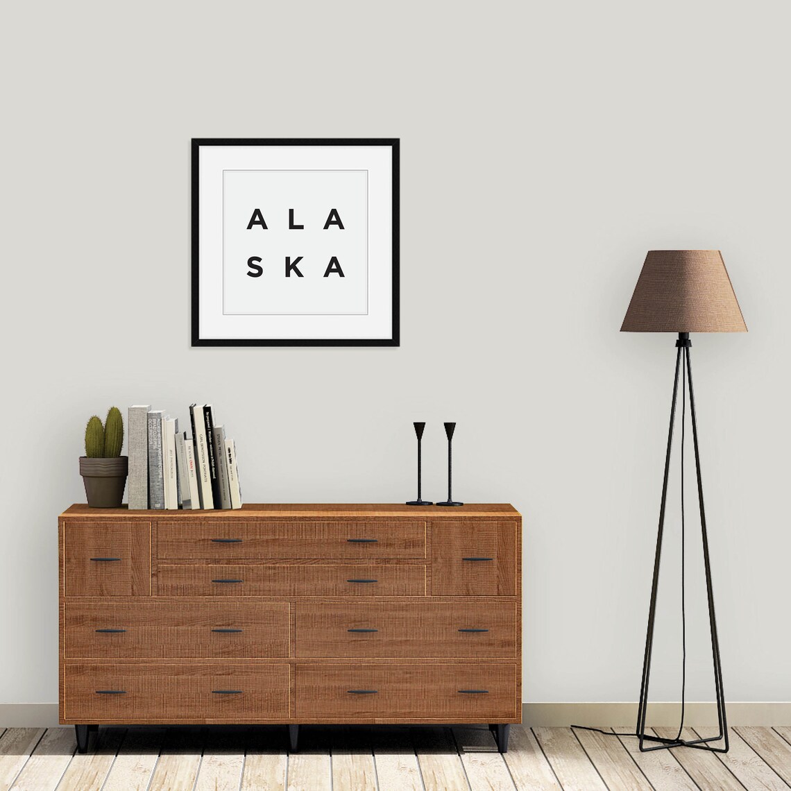 Alaska Minimalist State Decor, Modern Poster - Image 4