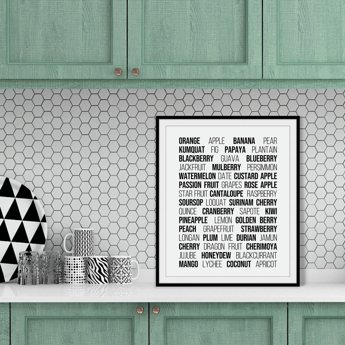 Fruit Art, Kitchen Wall Art Poster - Image 4