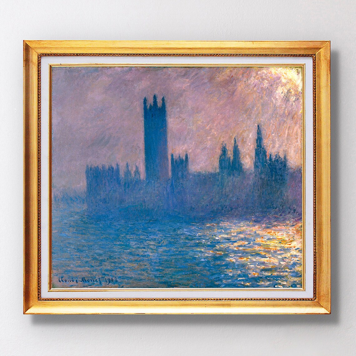 Claude Monet Houses of Parliament Sunlight Effect 1903 Poster