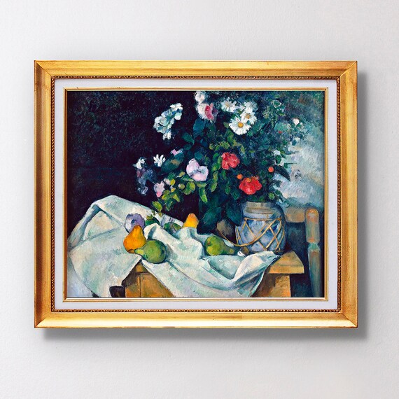 Paul Cezanne Still Life With Flowers And Fruit 1890 Fine Art Glice Sku 0247