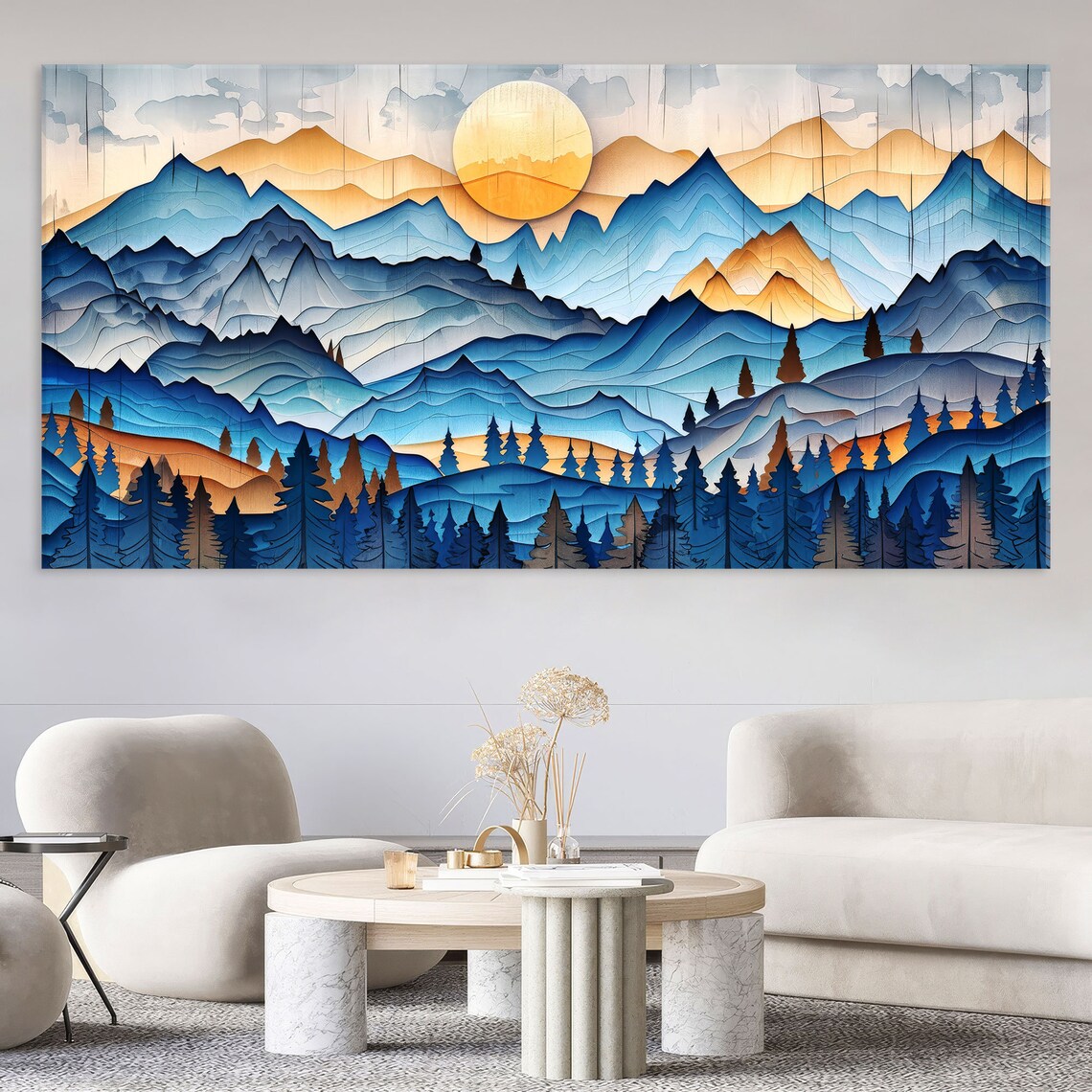 Mountain Wall Art Wall Art Living Room Decor Abstract Wall Art Texture Print Extra Large Wall Art