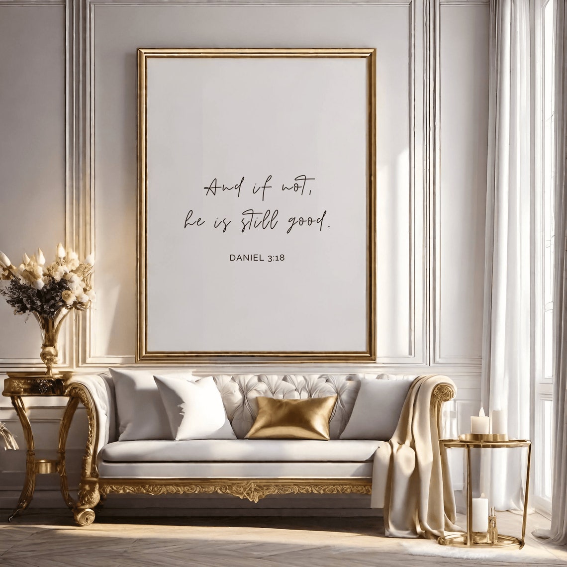 Christian Poster Daniel 3:18, Minimalist Wall Art - Image 2