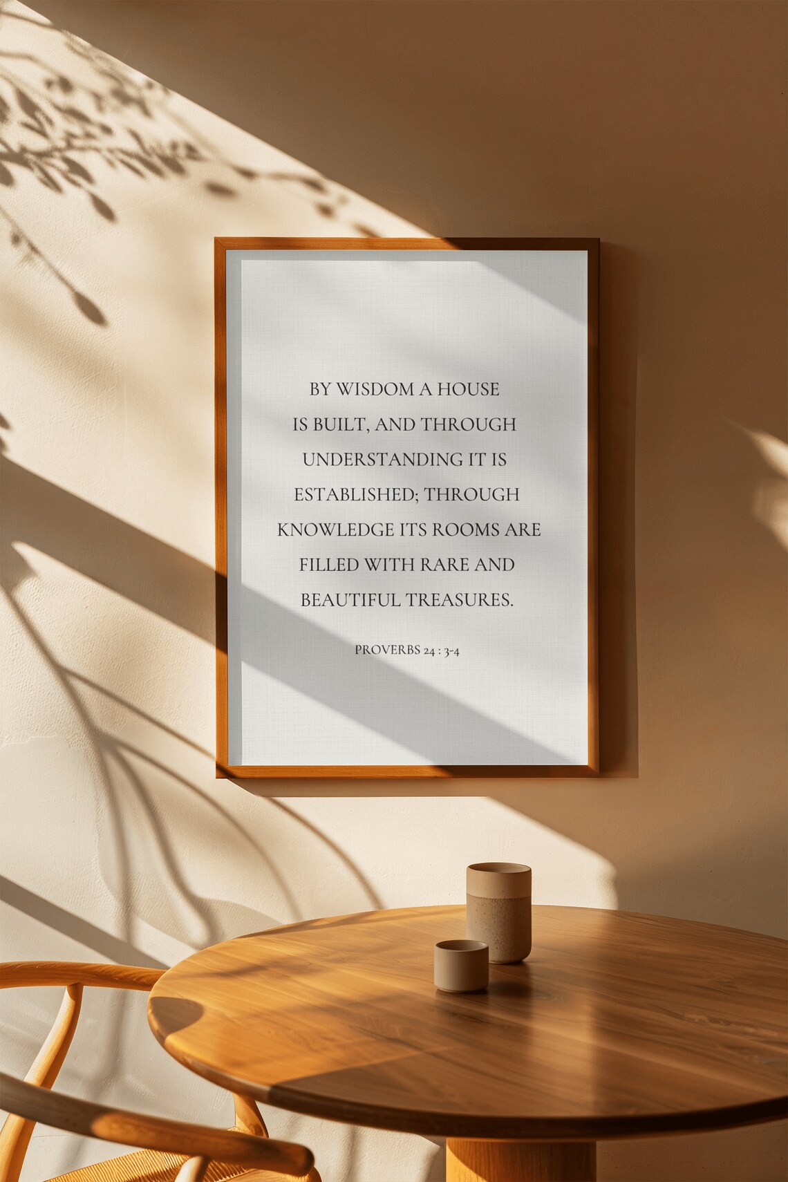 Proverbs 2:43-4 Christian Poster, Minimalist Art Print - Image 2