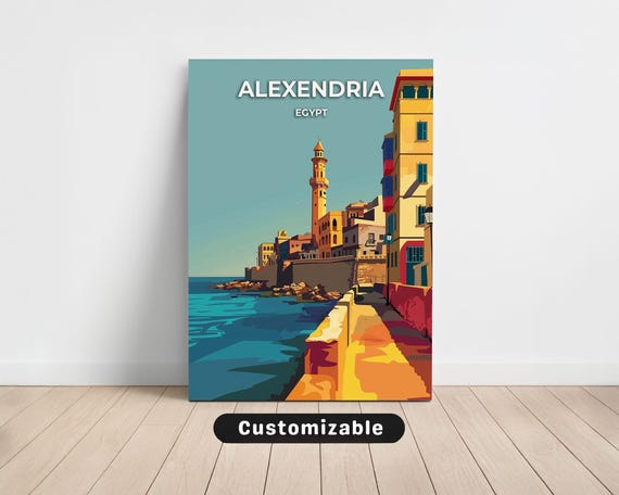 Alexendria Egypt Travel Canvas Poster Custom Wall Art