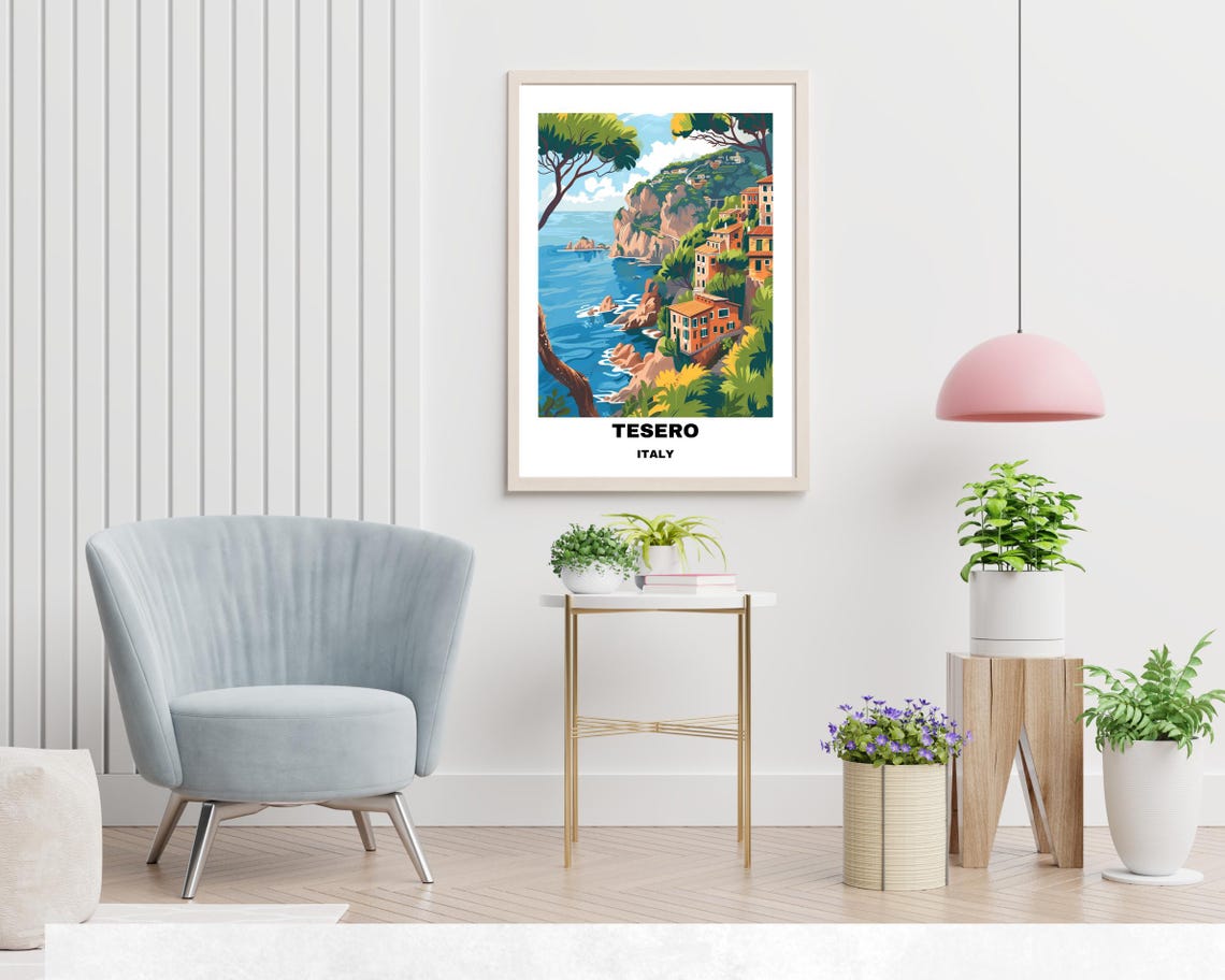 Tesero Travel Print Wall Art Tesero Italy City Print Tesero Travel Gift Tesero City Poster Travel Gift Wedding Gift - Image 2