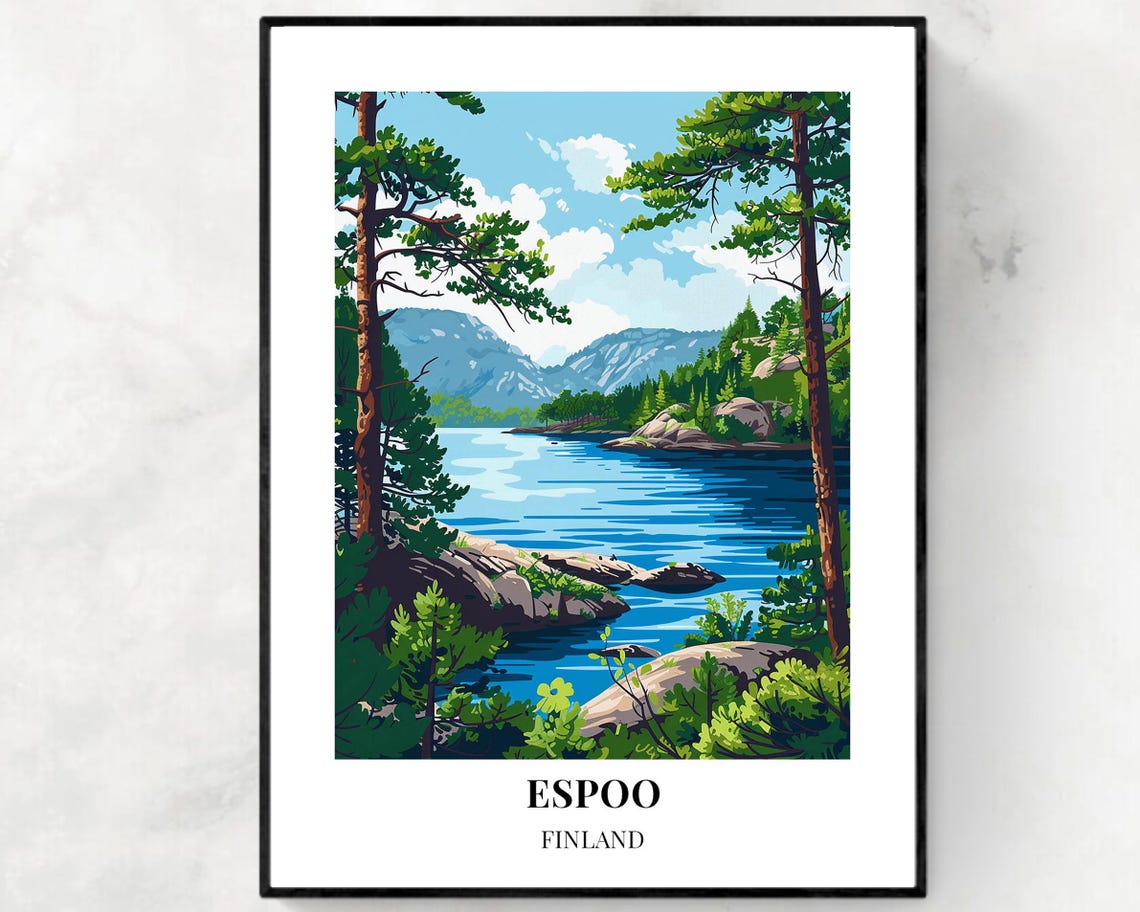 Nuuksio National Park Travel Print Wall Art Espoo Finland City Print Nuuksio National Park Travel Gift Nuuksio National Park Poster