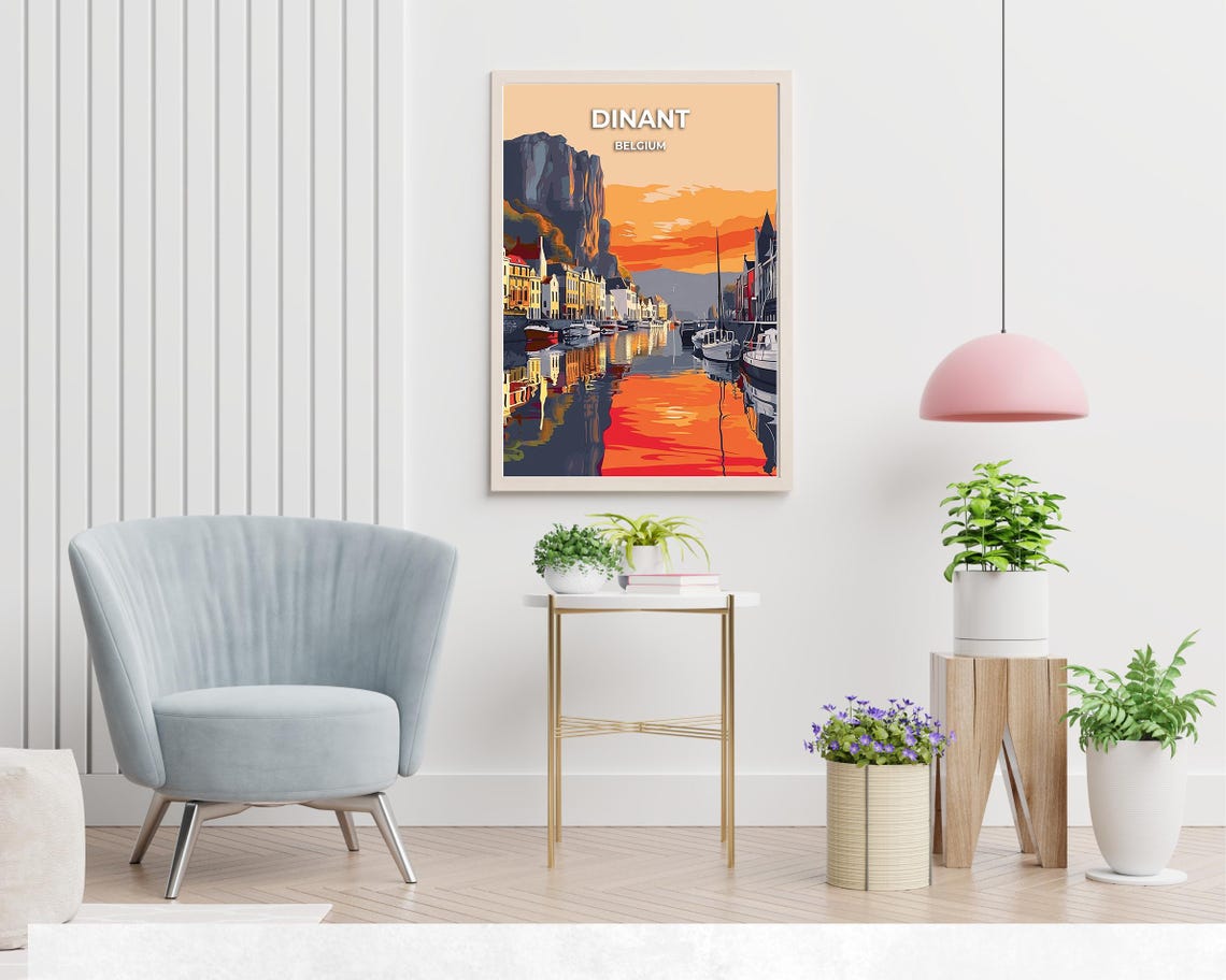 Citadel Of Dinant Travel Print Wall Art Dinant Belgium City Print Citadel Of Dinant Travel Gift Citadel Of Dinant Poster Travel Gift - Image 2