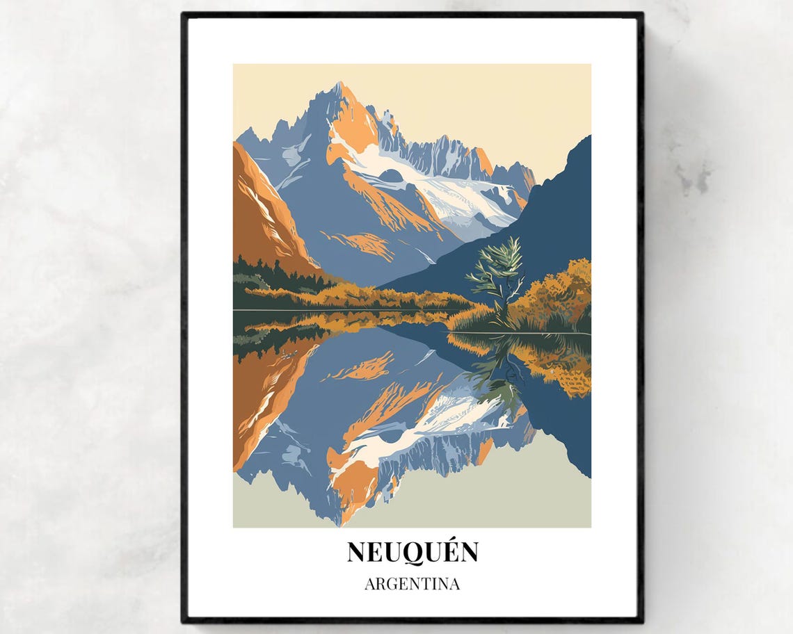 Lann National Park Travel Print Wall Art Neuqun Argentina City Print Lann National Park Travel Gift Lann National Park Poster