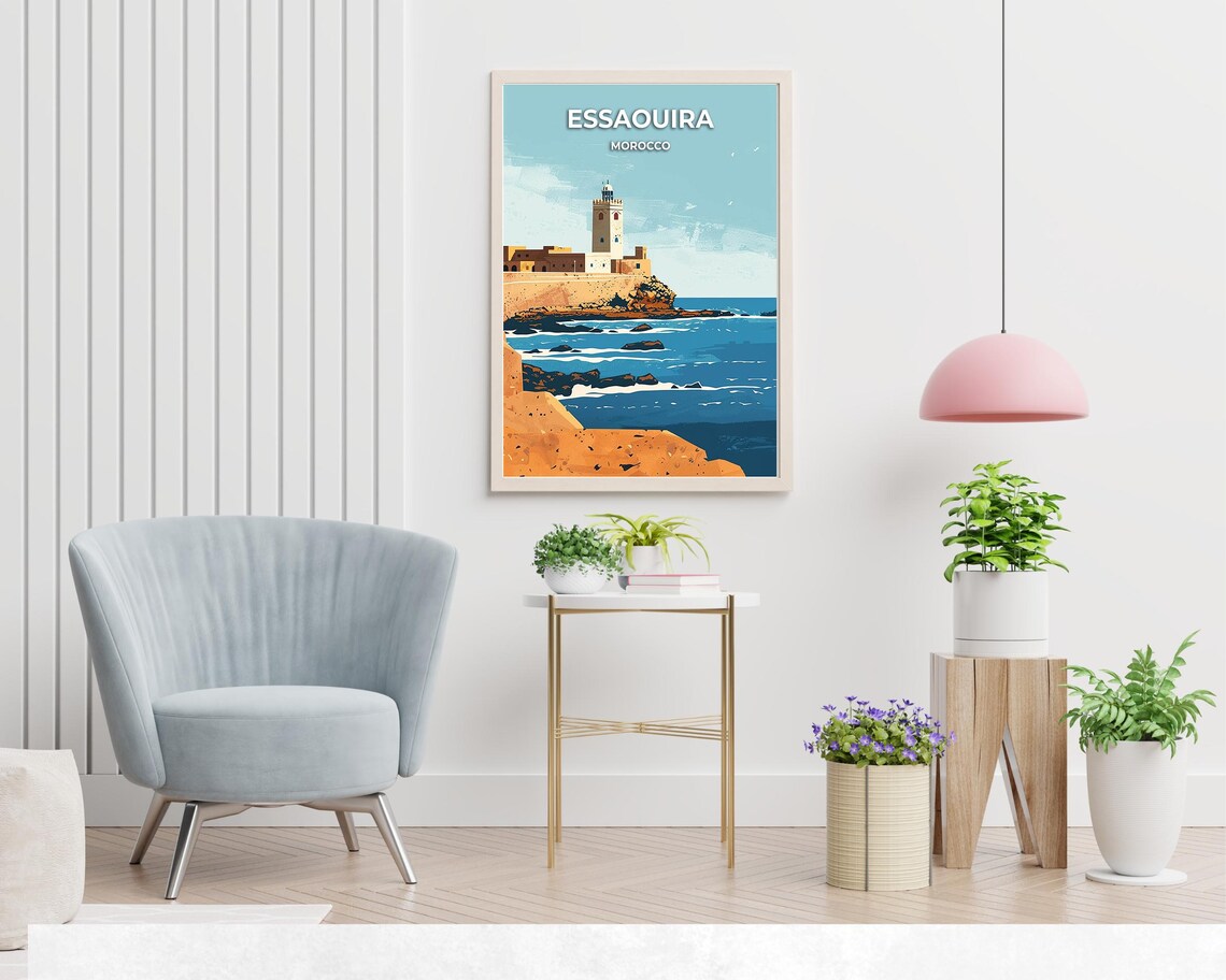Essaouira Morocco Coastal Fortress Atlantic Ocean Travel Poster - Image 2