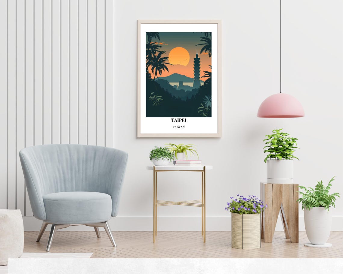 Taipei City City Print Taipei City Travel Poster Taiwan Travel Gift Taipei City Taiwan Poster Taipei City Gift - Image 2