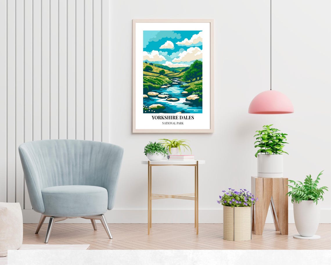 Yorkshire Dales National Park Travel Print Wall Art Yorkshire Dales National Park City Print Yorkshire Dales National Park Travel Gift - Image 2