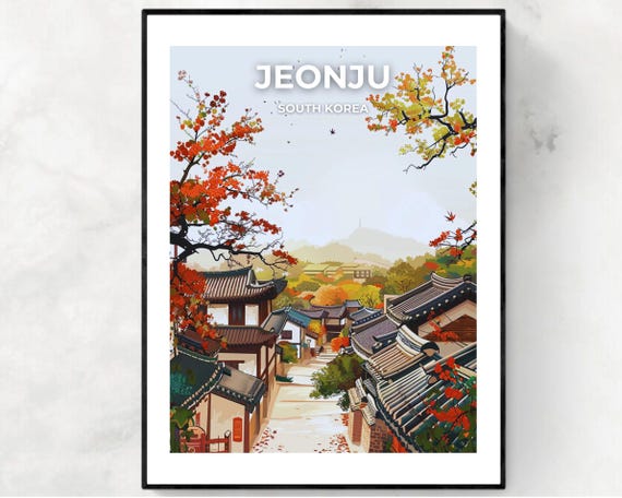 Jeonju Hanji Museum Travel Print Wall Art Jeonju South Korea City Print Jeonju Hanji Museum Travel Gift Jeonju Hanji Museum Poster