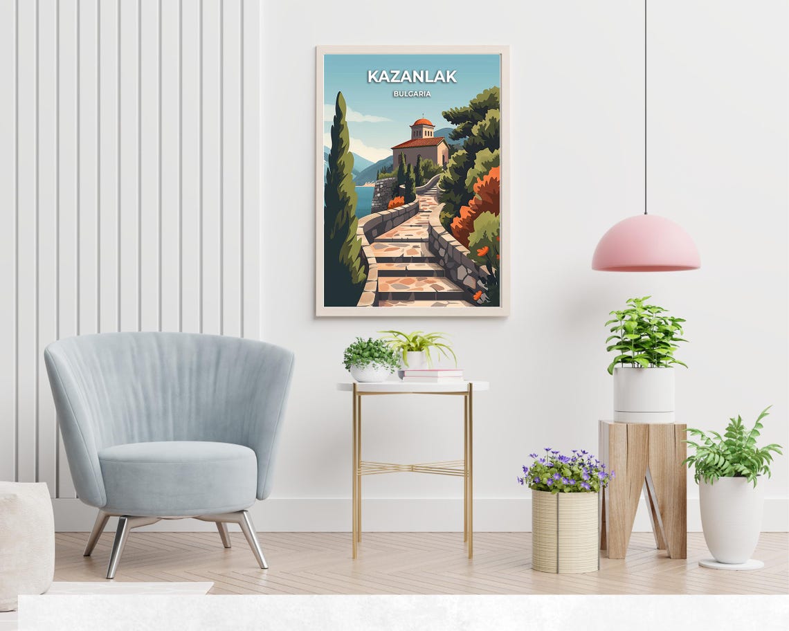 Kazanlak Bulgaria Ancient Stone Steps Historic Church View Poster - Image 2