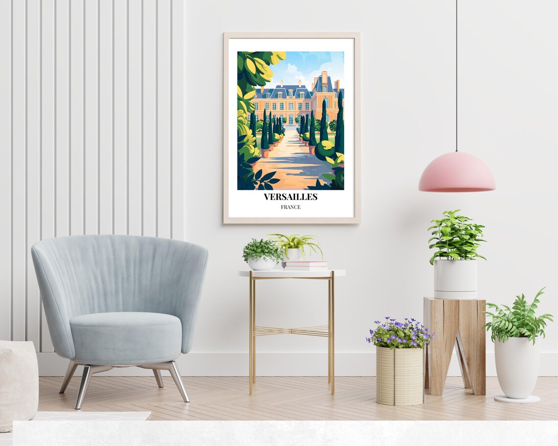 Versailles France Palace Gardens Château Elegant Travel Poster Art - Image 2
