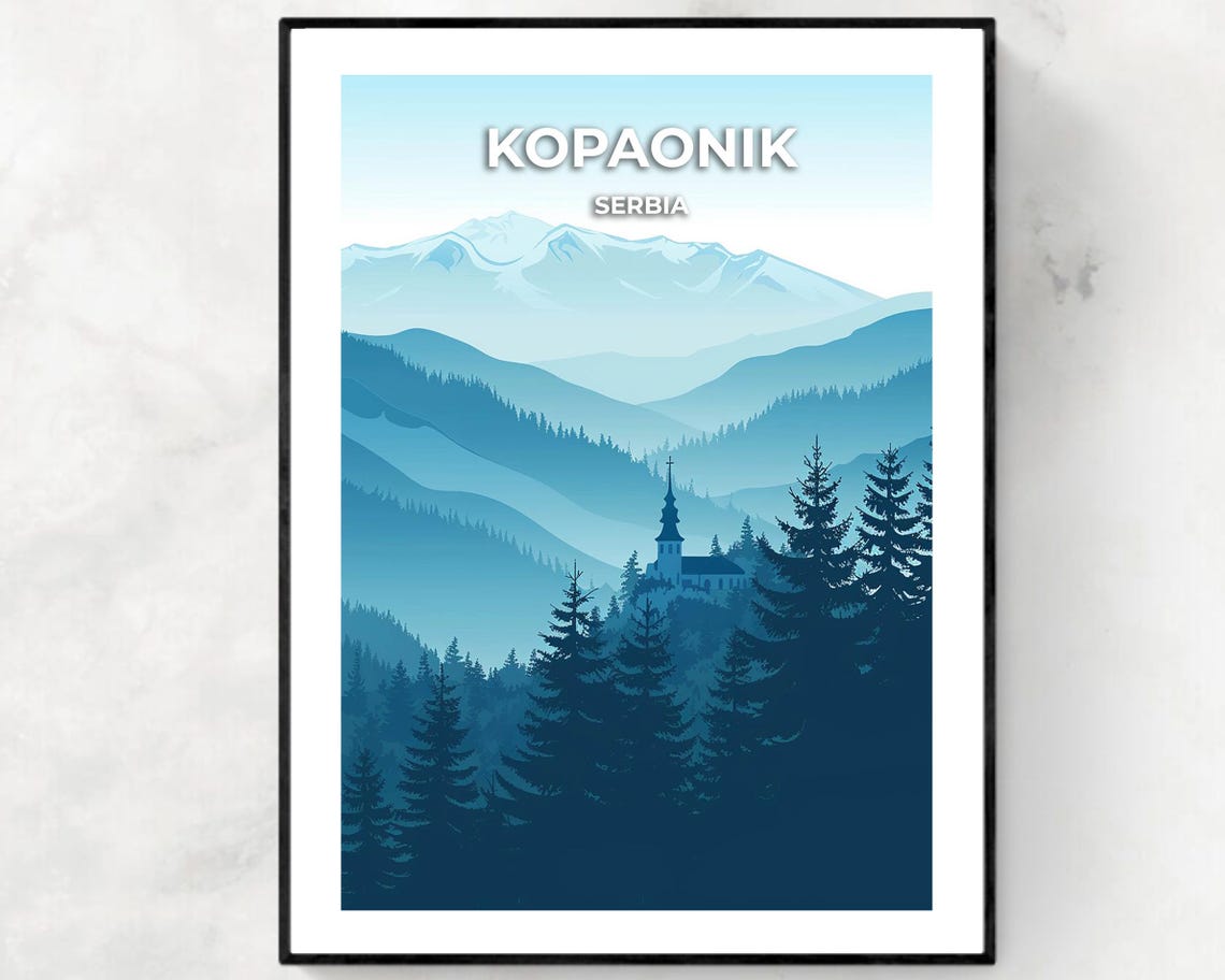 Kopaonik National Park Travel Print Wall Art Kopaonik Serbia City Print Kopaonik National Park Travel Gift Wall Art