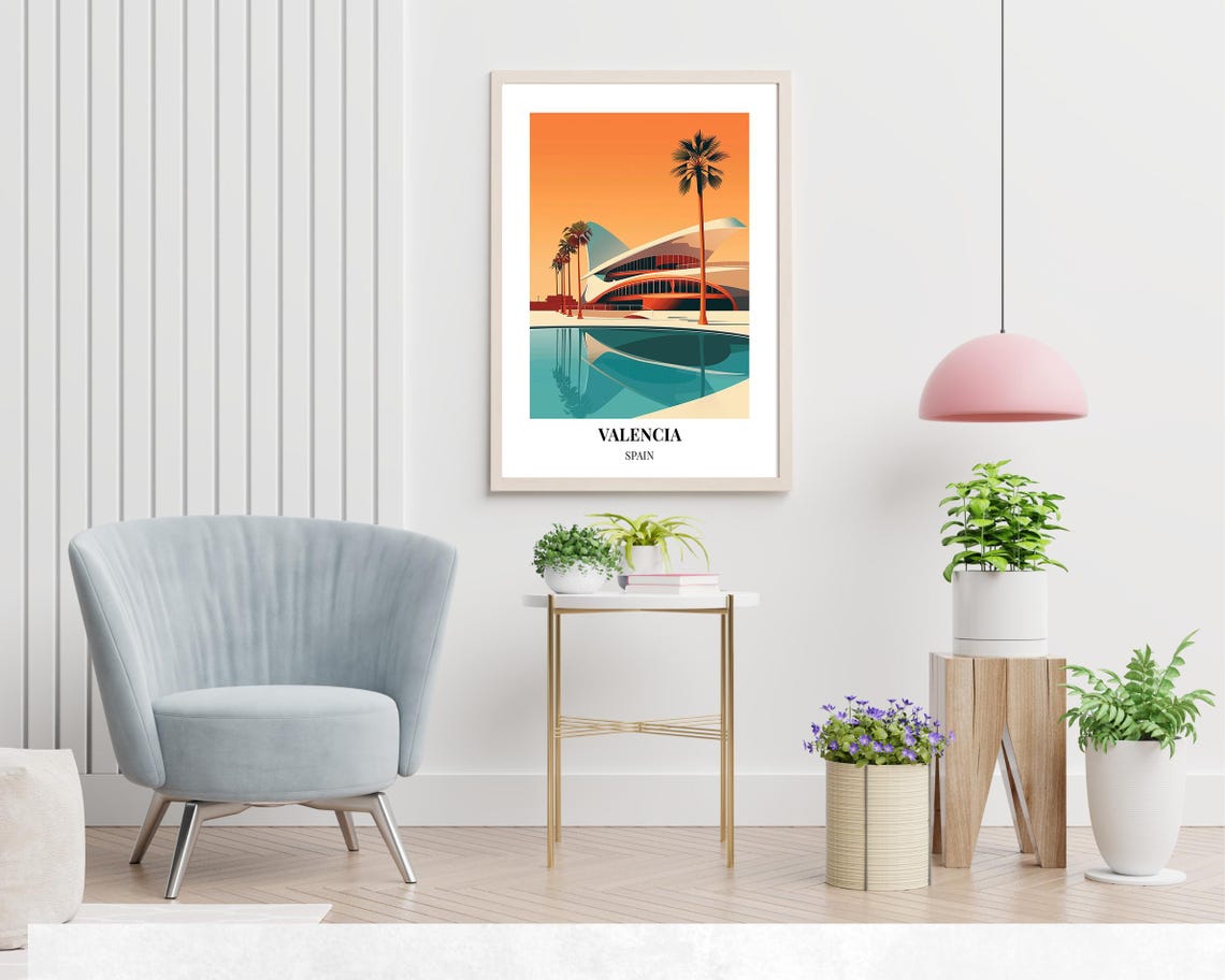 City Of Arts And Sciences Travel Print Wall Art Valencia Spain City Print City Of Arts And Sciences Travel Gift - Image 2