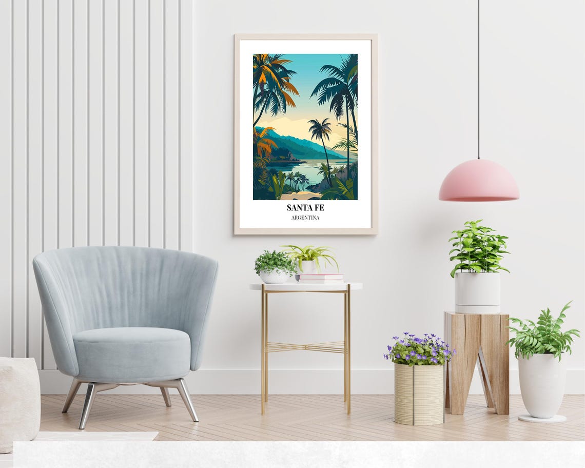 Santa Fe Argentina Quiet Tropical Cove Golden Hour Sunset Poster - Image 2