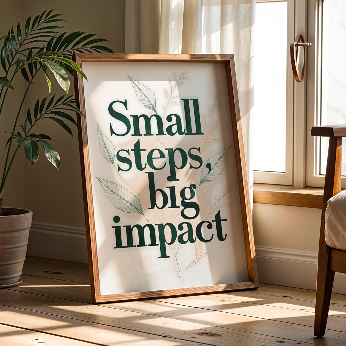 Minimalist Botanical Small Steps Art Print