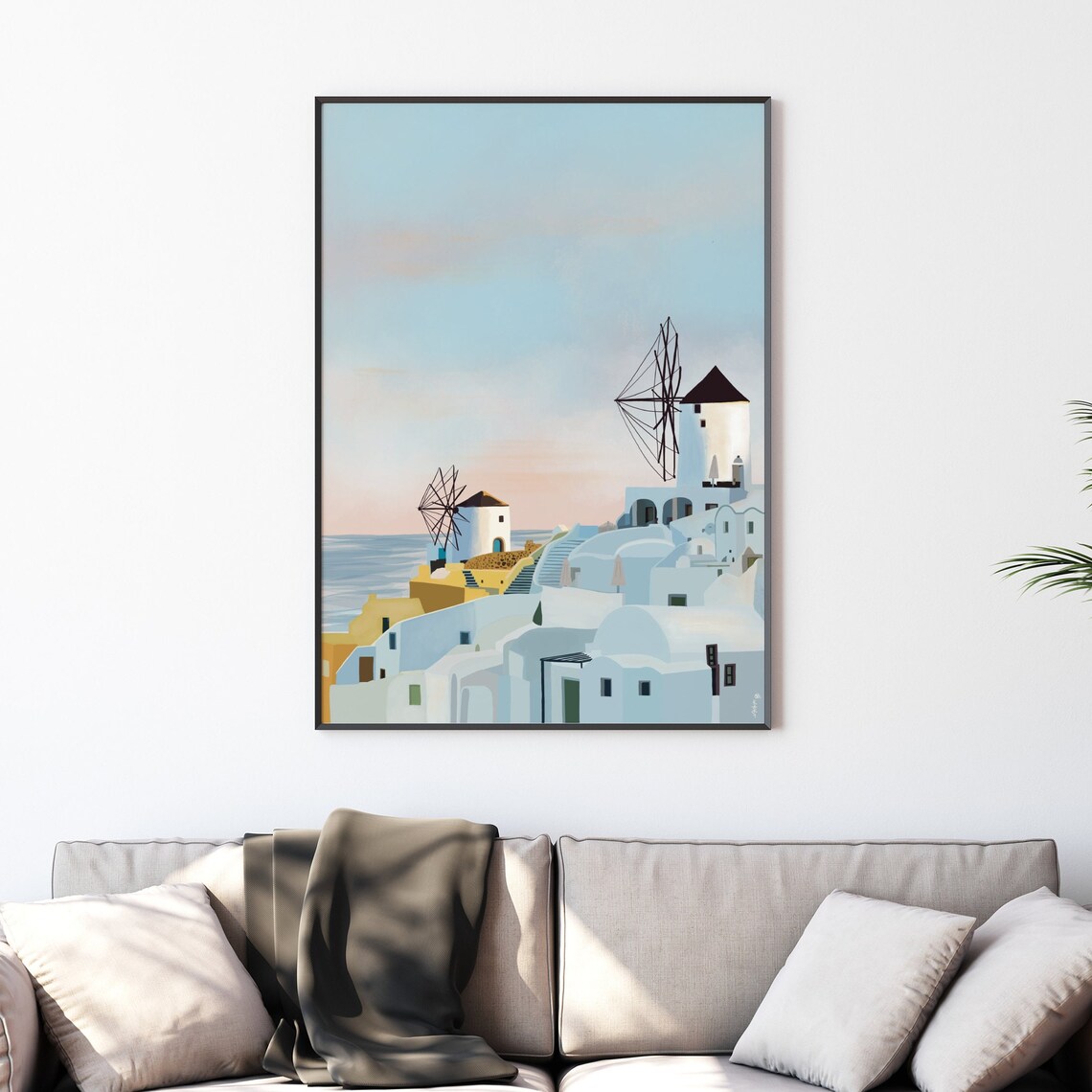 Greece Santorini Oia Travel Poster - Image 4