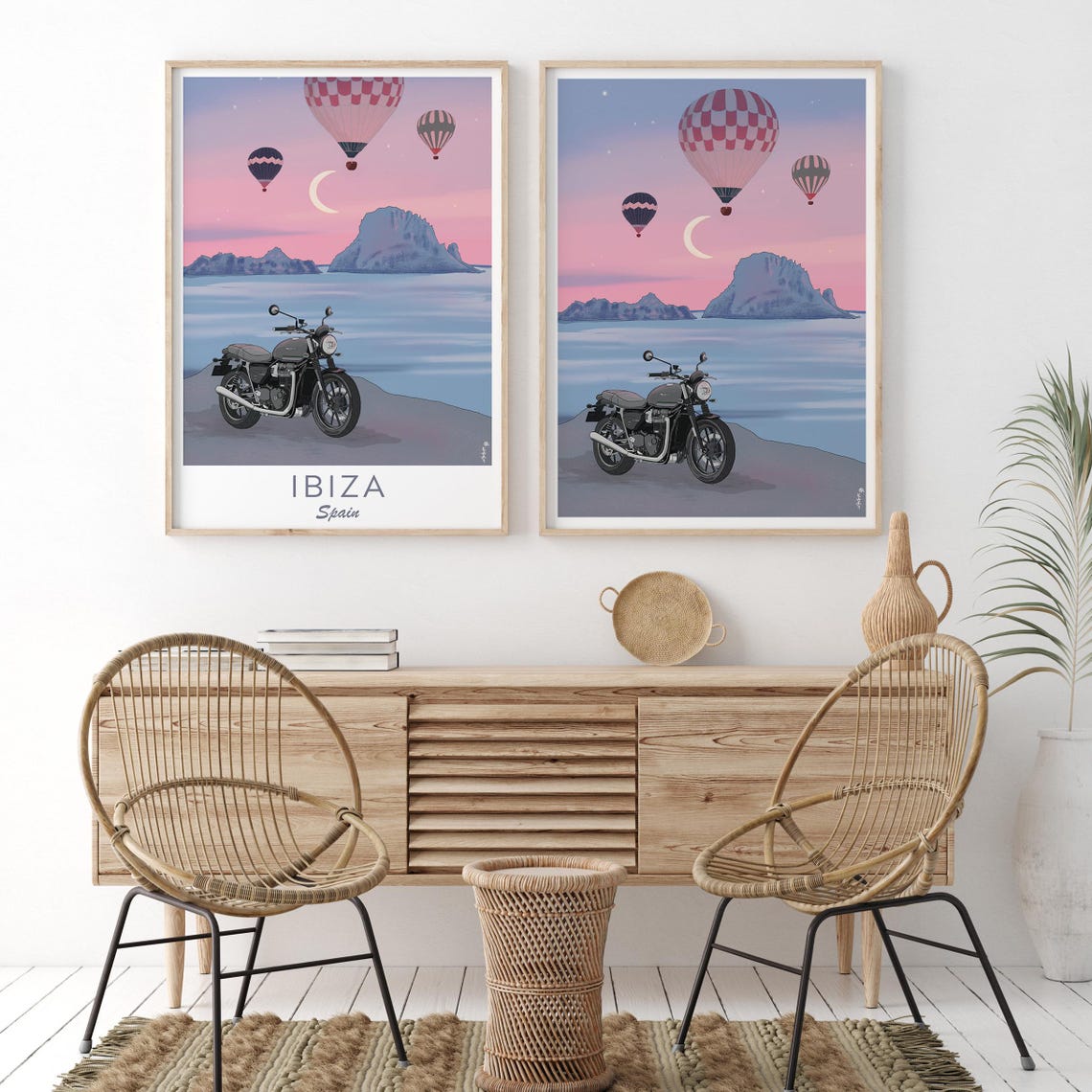 Ibiza Travel Poster Ibiza Print Spain Travel Illustration Ibiza Spain Print Ibiza Illustration Ibiza Travel Print Spain Art Print - Image 3