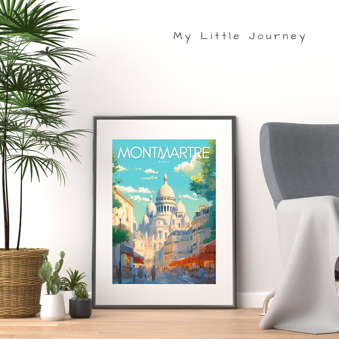 Montmartre Vintage Travel Poster, Parisian Decor - Image 2