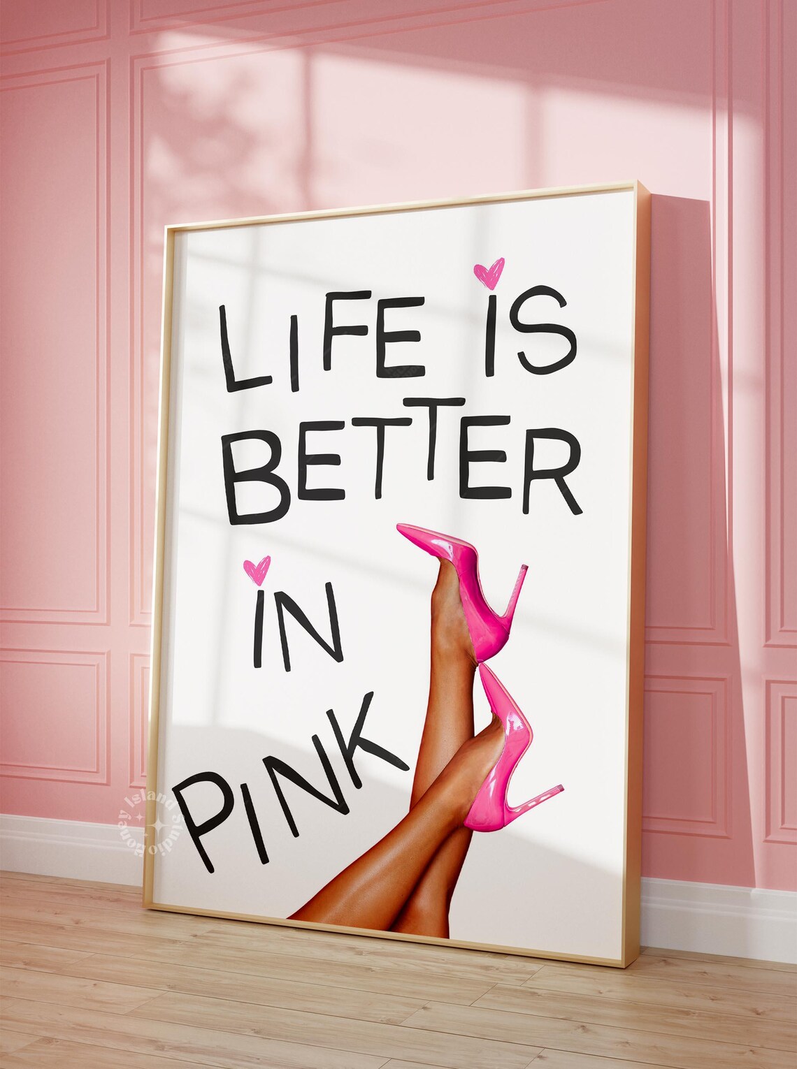 Pink Life Is Better In Girly Prints Poster