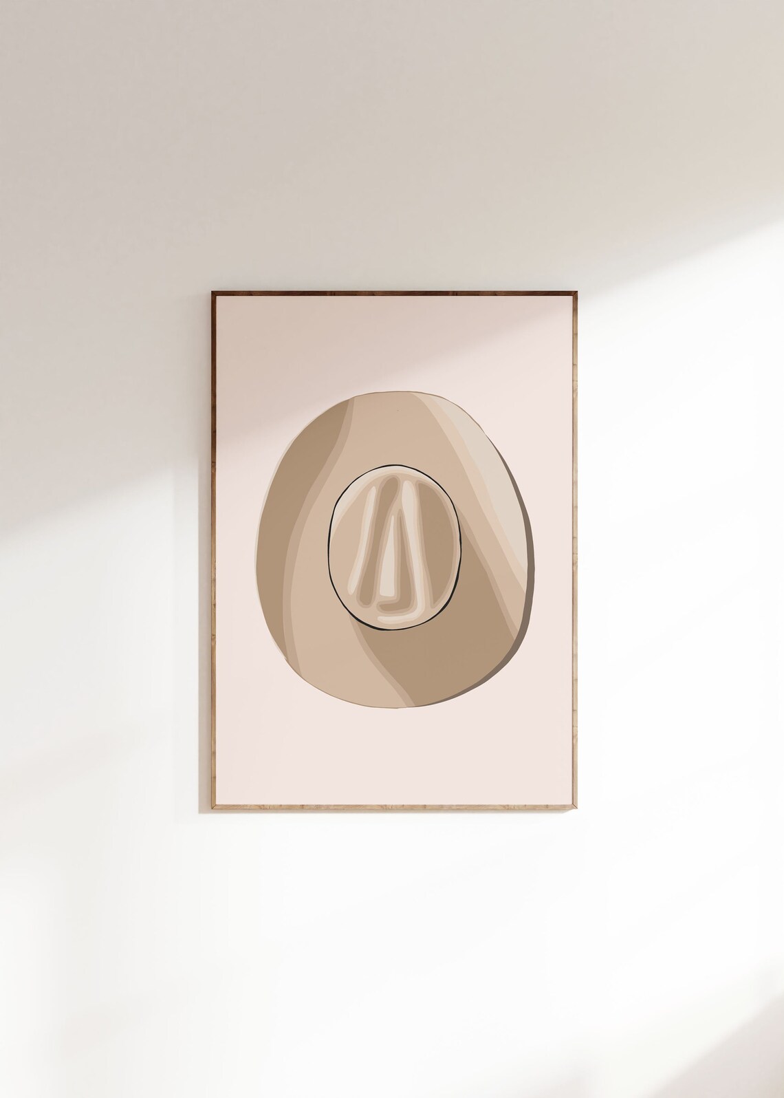 Cowboy Hat Print, Western Boho Neutral Decor