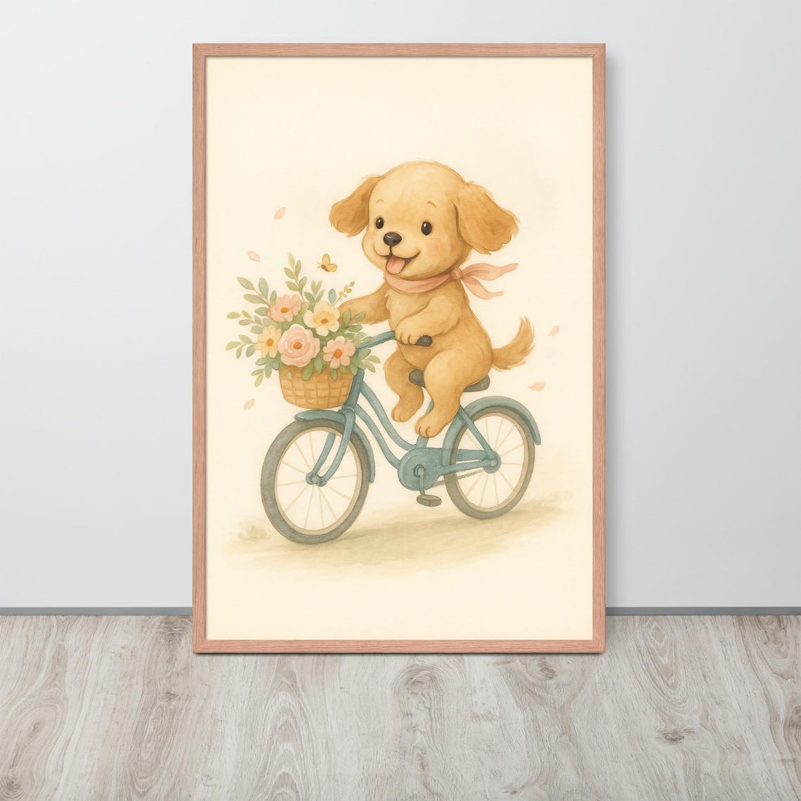 Puppy On Bike Vintage Nursery Wall Art Poster - Image 3