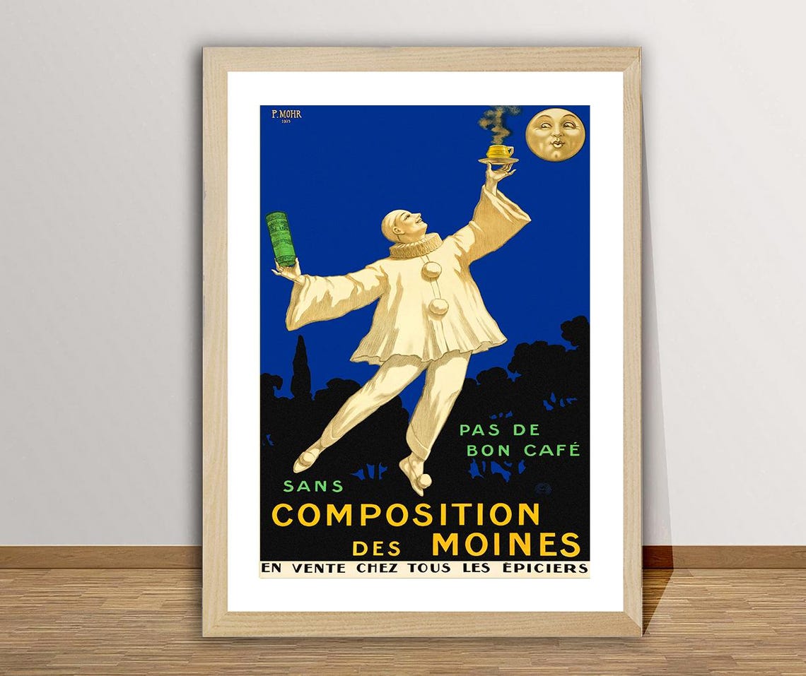 Pas De Bon Cafe Sans Composition Des Moines Vintage Fooddrink Poster Retro Coffee Poster Gift Idea Wall Decor - Image 3