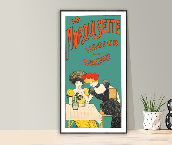 La Marquisette Liqueur De Desert Vintage Fooddrink Poster By Leonetto Cappiello Poster Paper Or Print Gift Idea