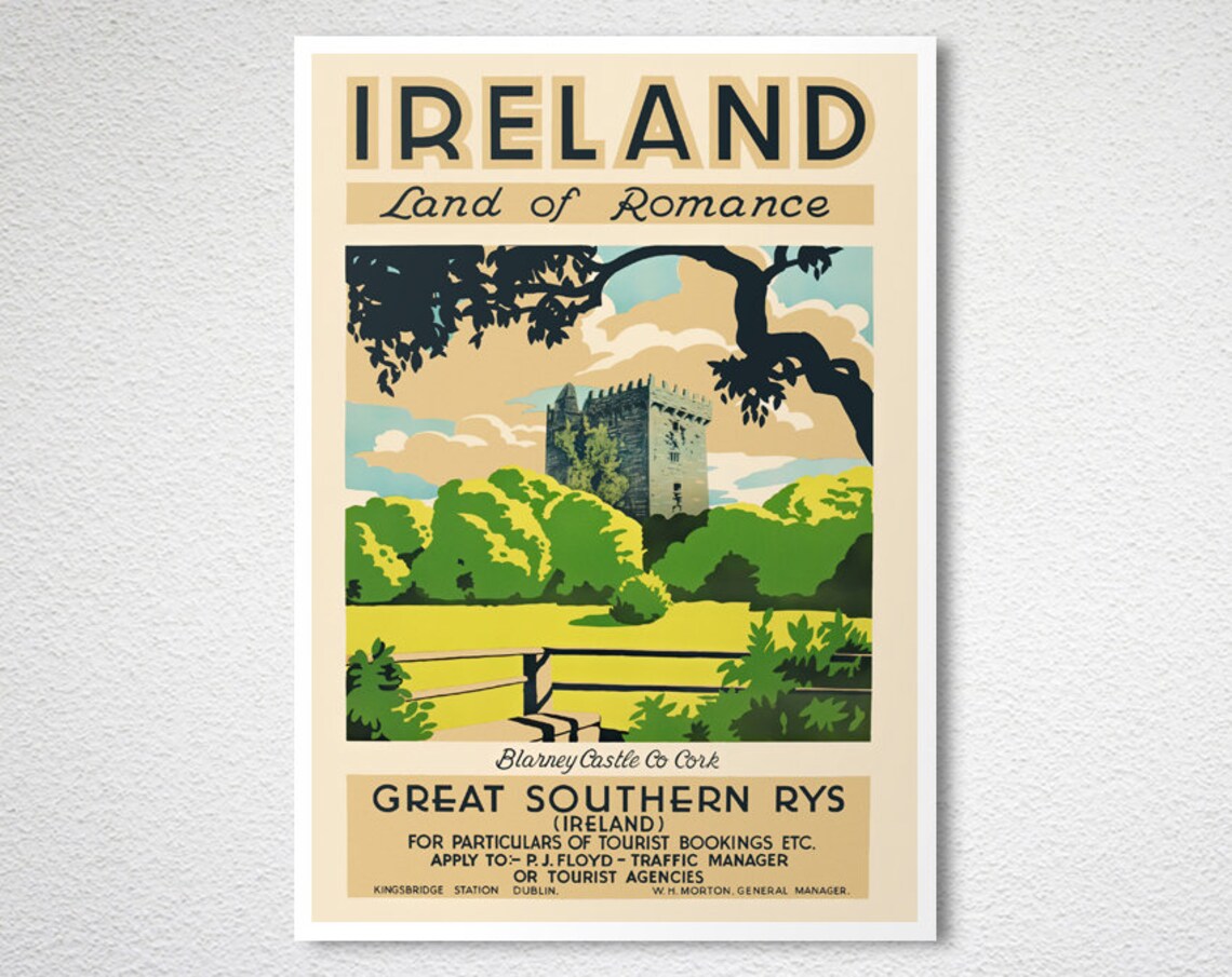 Ireland Land of Romance Vintage Travel Poster - Image 2