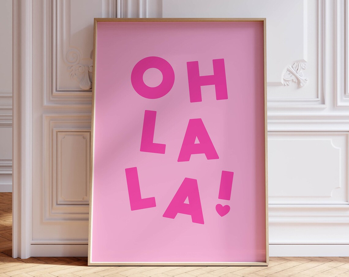 Typography Print, Pink Room Decor Poster