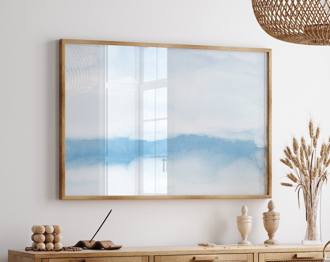 Ocean Aesthetic Wall Art Print, Coastal Zen Decor