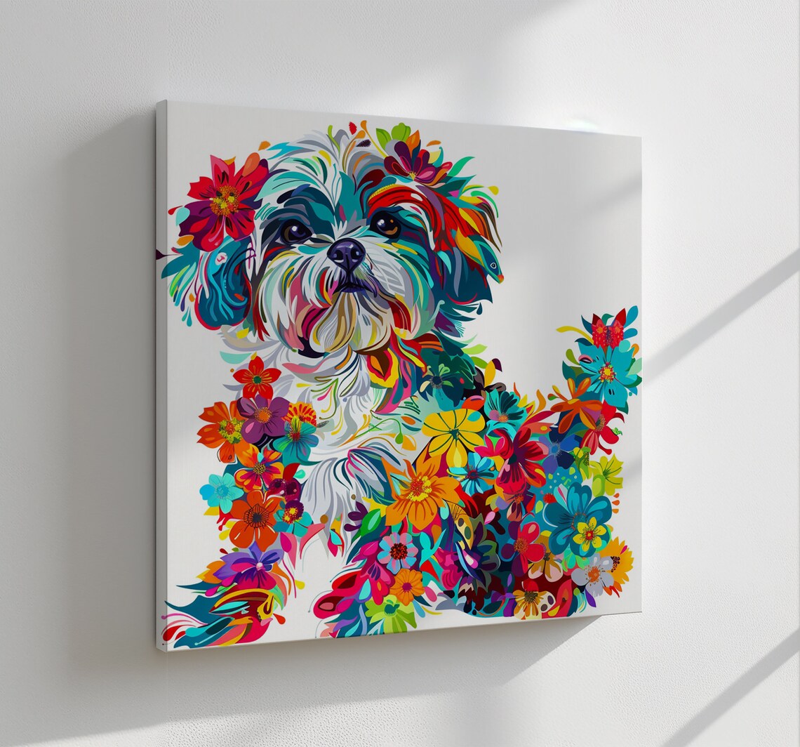 Shih Tzu Dog Print, Contemporary Wall Art Print - Image 2
