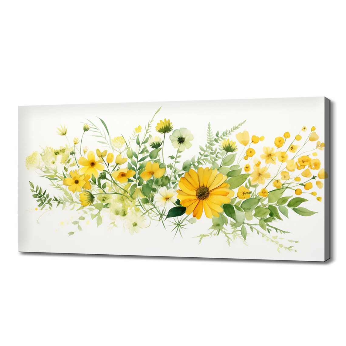 Spring Wildflowers Field Meadow Watercolour Art Print