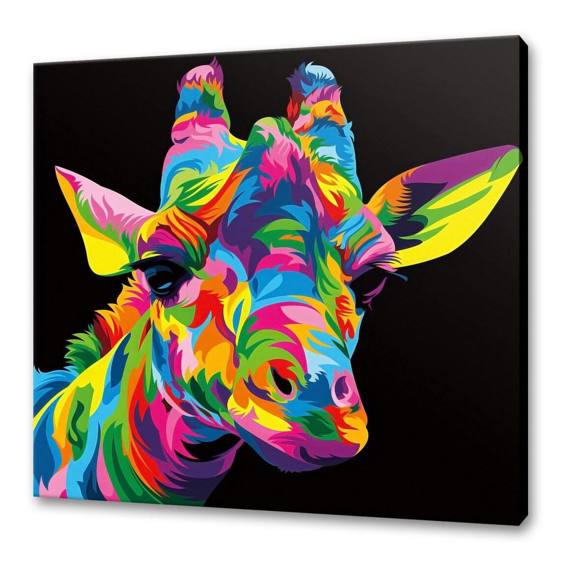 Colourful Giraffe Art Print, Animal Wall Decor