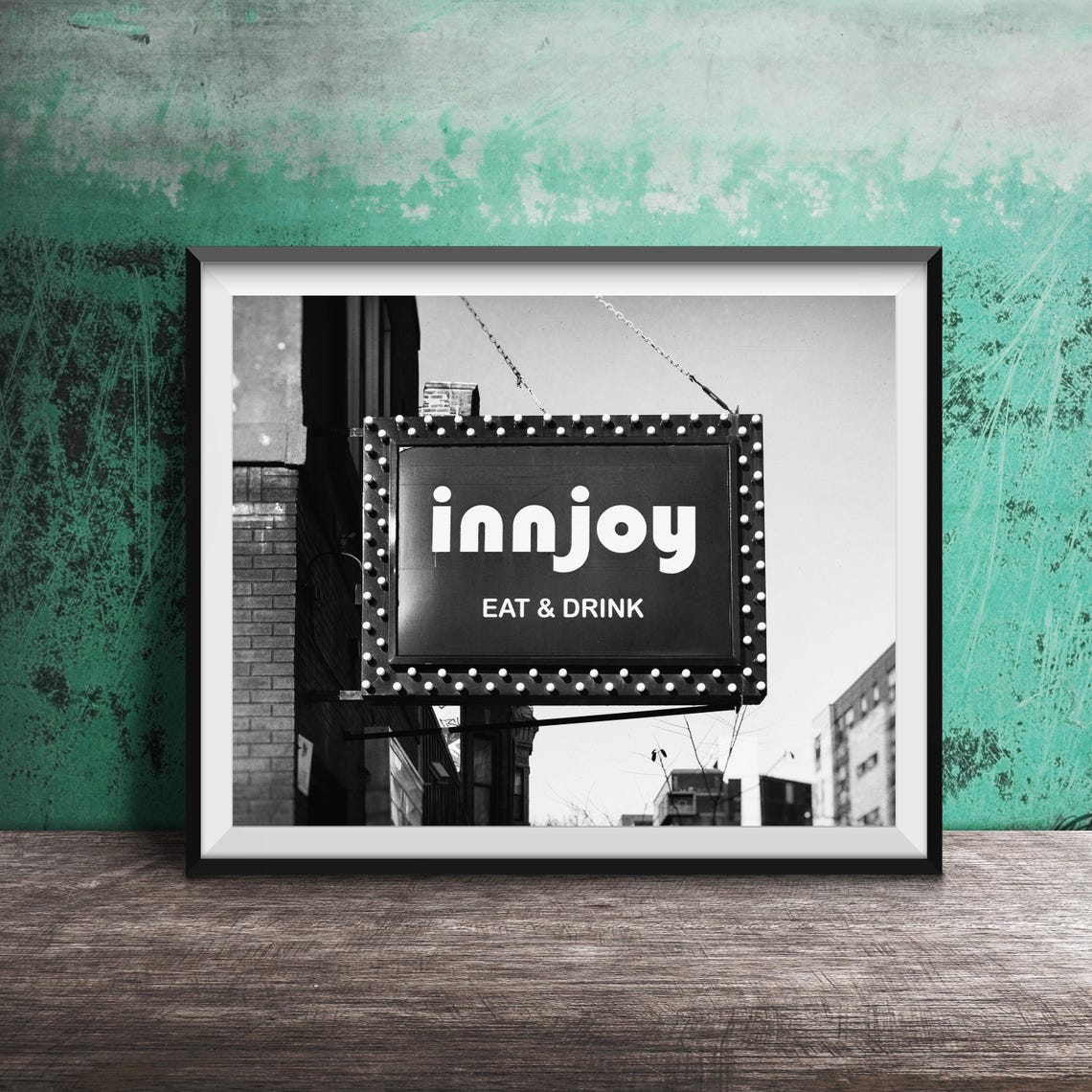 Innjoy Eat and Drink Marquee Sign Chicago Restaurant Art Poster - Image 2