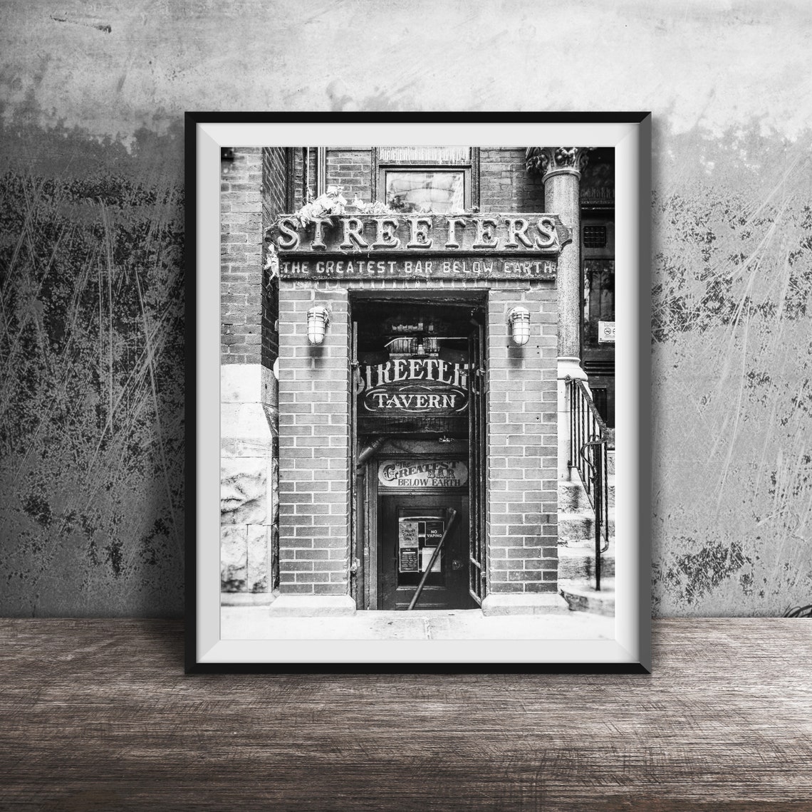 Streeter's Tavern Greatest Bar Below Earth Chicago Entrance Poster - Image 2