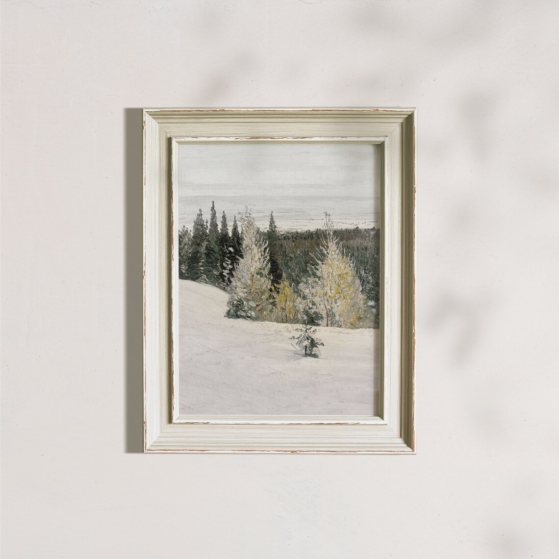 Snowy Evergreen Forest Trees Winter Woodland Landscape Poster - Image 7
